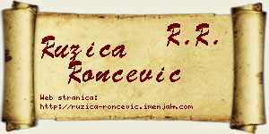Ružica Rončević vizit kartica